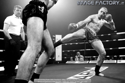 2011-04-30 Ring Rules 3505 Thai Boxe - 69kg - Micael Colaj ITA - Luca DInsanto ITA